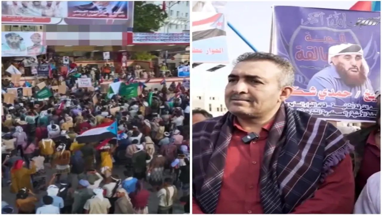 أعلام المملكة ترفرف.. احتشاد قبلي واسع في ساحة العروض بالعاصمة اليمنية عدن